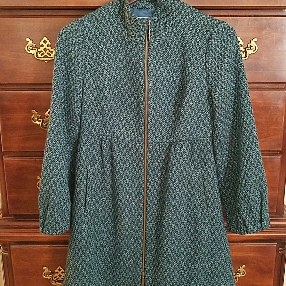 Tweed empire waist coat
